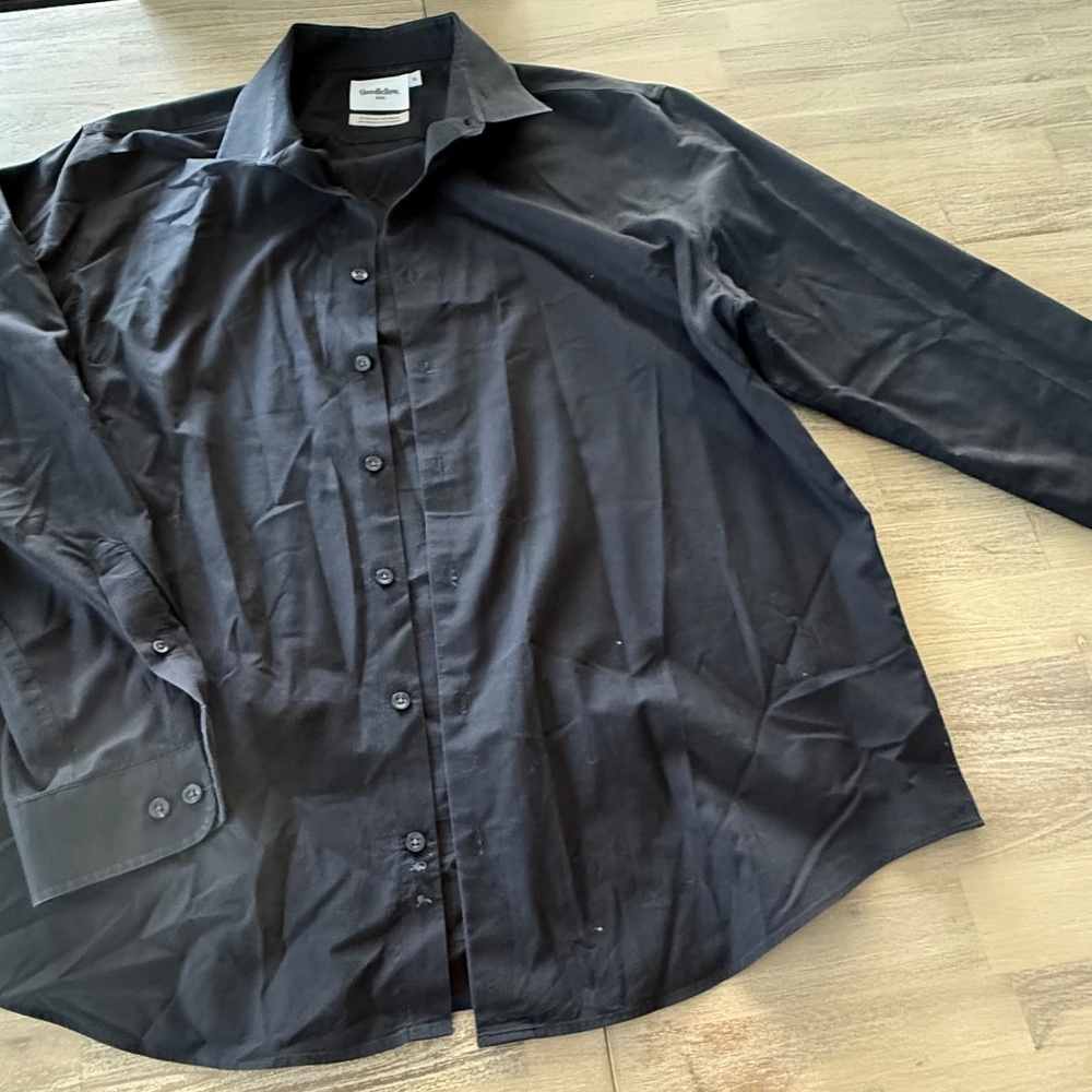 Mens Long Sleeve Off Black button down shirt size XL GoodFellow & Co.
